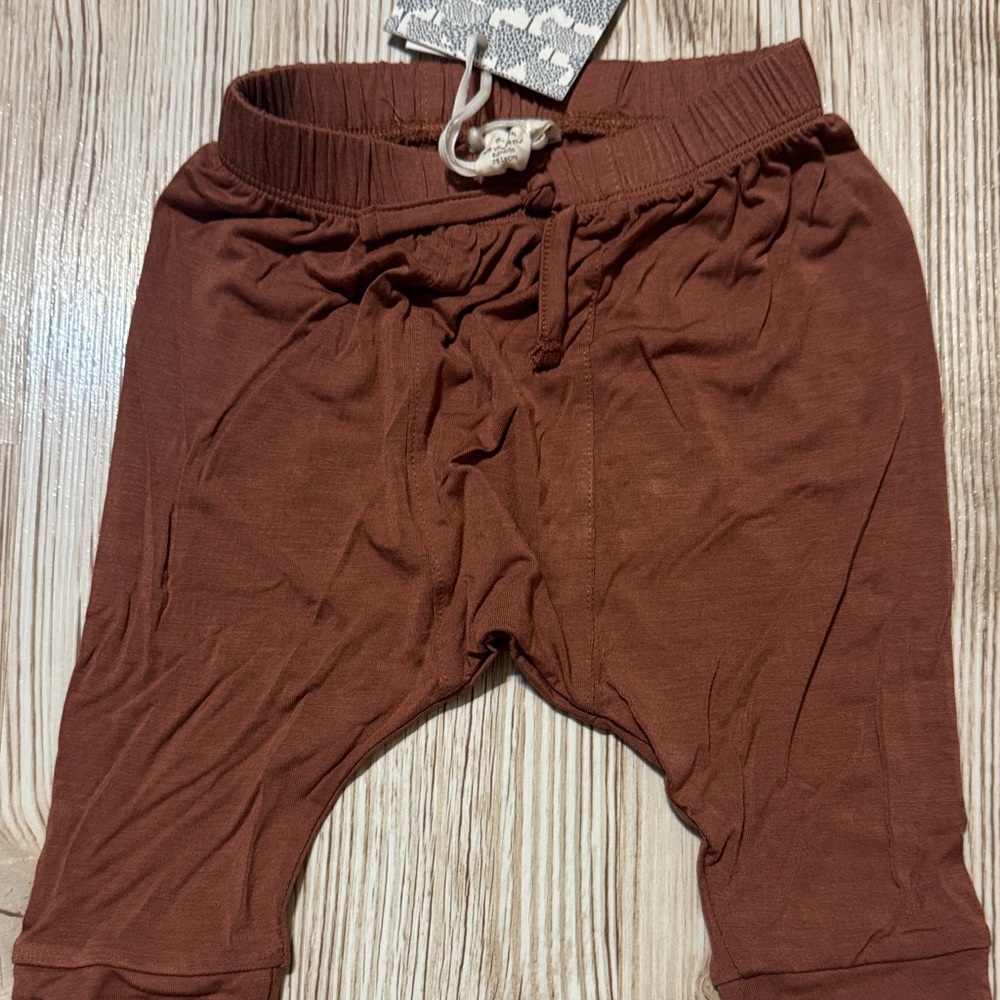 6-12 m Kate Quinn Chocolate Brown Kids Joggers - Picture 3 of 4